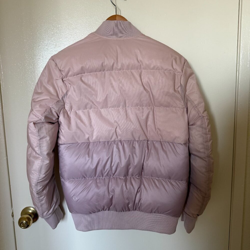 Lululemon Roam Far Reversible Wool Bomber Jacket In Porcelain Pink US 2​​​​ - Picture 5 of 8